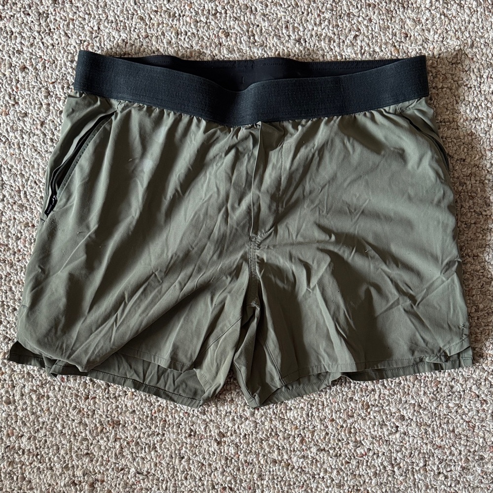 Men's Ten Thousand Olive Green Tactical Shorts